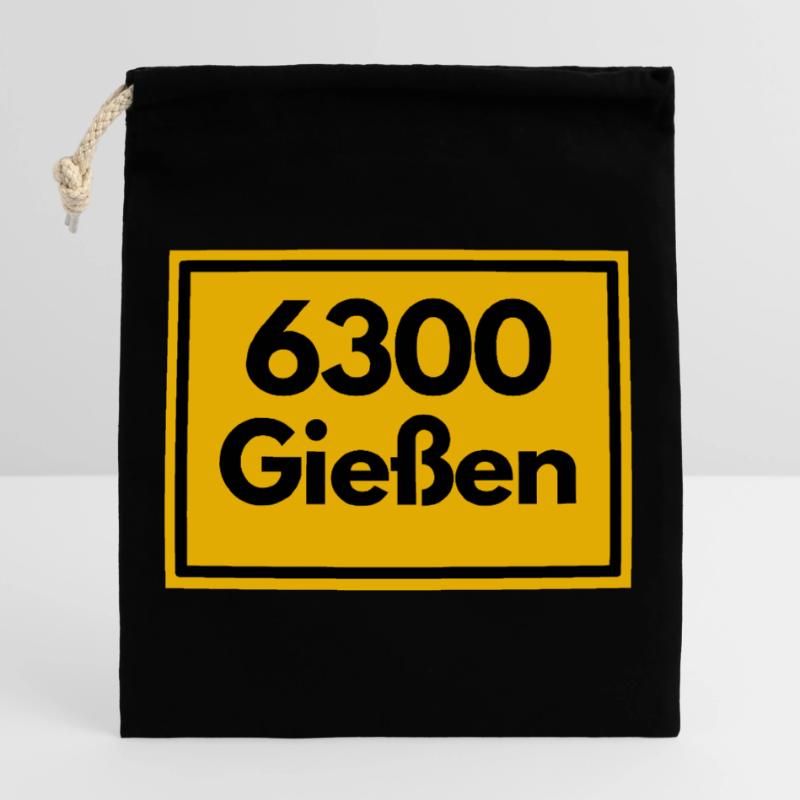 ANCIEN CODE POSTAL RETRO 6300 GIESSEN Sac cadeau en coton avec cordon (25 x 30 cm)