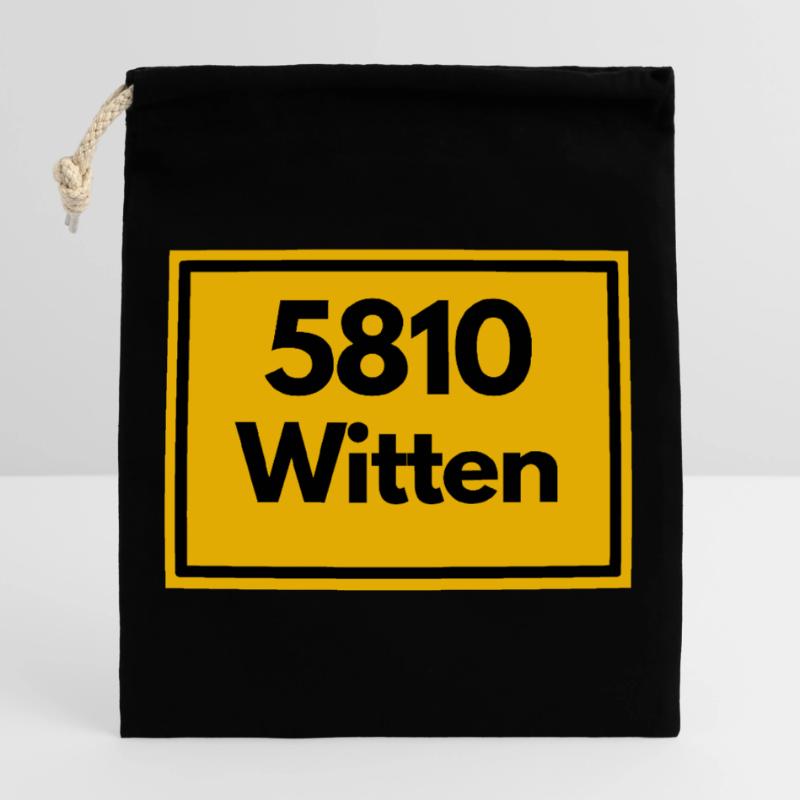 OLD POSTCODE POSTCODE RETRO 5810 WITTEN RUHRGEBIET Closable cotton gift bag (25x30cm)