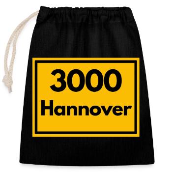 ALT CODE POSTAL RETRO 3000 HANNOVER - Messe - Sac cadeau en coton avec cordon (25 x 30 cm) - noir - Devant