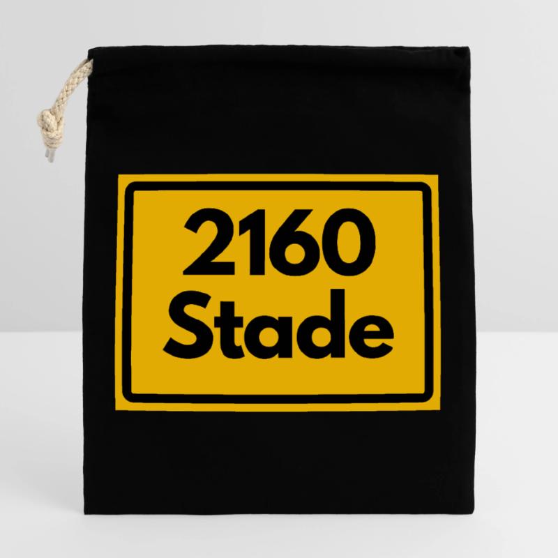 OLD POSTCODE POSTCODE RETRO 2160 STADE HANSEHAFEN Closable cotton gift bag (25x30cm)