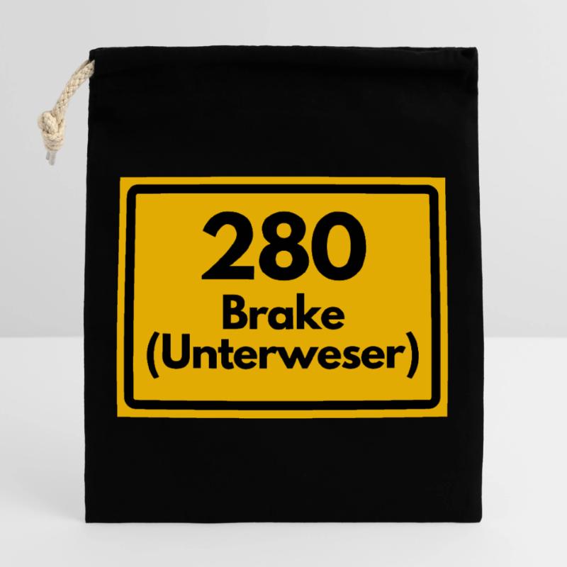 OLD POSTCODE ZIP CODE RETRO 2880 BRAKE UNTERWESER! Closable cotton gift bag (25x30cm)