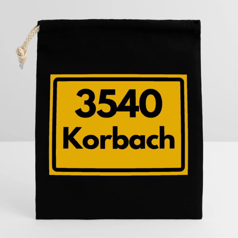 OLD POSTCODE POSTCODE RETRO 3540 KORBACH – HANSE Closable cotton gift bag (25x30cm)