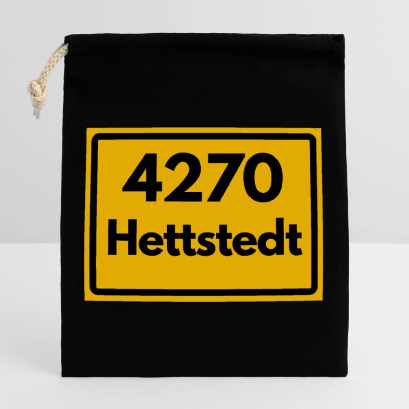 OLD POSTCODE POSTCODE 4270 HETTSTEDT HEIMATSTOLZ Closable cotton gift bag (25x30cm)