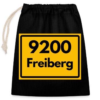 ANCIEN CODE POSTAL 9200 SAXE FREIBERG CODE POSTAL - Sac cadeau en coton avec cordon (25 x 30 cm) - noir - Devant