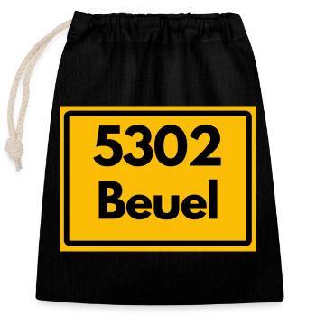 OLD POSTCODE 5302 ZIP 53225 BEUEL NRW - Closable cotton gift bag (25x30cm) - black - Front