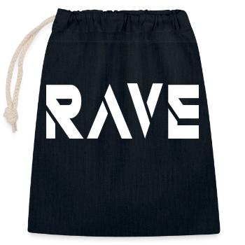 rave - Closable cotton gift bag (25x30cm) - navy - Front