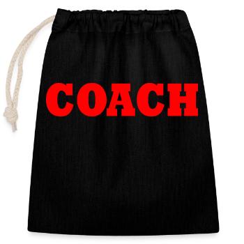 Coach - Closable cotton gift bag (25x30cm) - black - Front