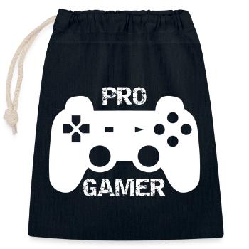 Pro Gamer / Cool Gaming Gamer Design - Verschließbarer Geschenkbeutel aus Baumwolle (25x30cm) - Navy - Vorne