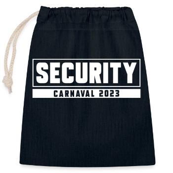 SECURITY Carnival 2023 - Closable cotton gift bag (25x30cm) - navy - Front