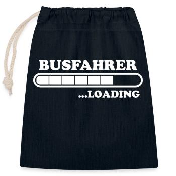 Busfahrer Spruch Beruf Lustiges Busfahrer Geschenk - Verschließbarer Geschenkbeutel aus Baumwolle (25x30cm) - Navy - Vorne