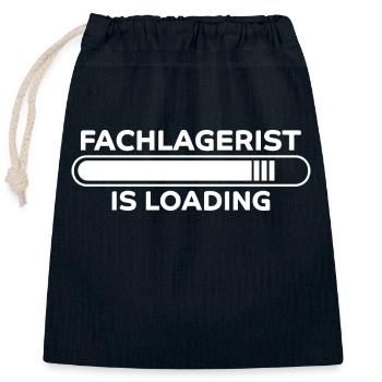 Fachlagerist Spruch Lustiges Fachlagerist Geschenk - Verschließbarer Geschenkbeutel aus Baumwolle (25x30cm) - Navy - Vorne