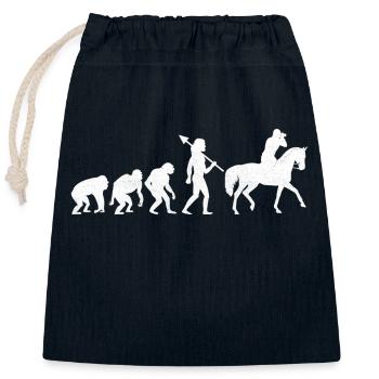 Pferdefotografie Reiten Evolution Foto - Verschließbarer Geschenkbeutel aus Baumwolle (25x30cm) - Navy - Vorne