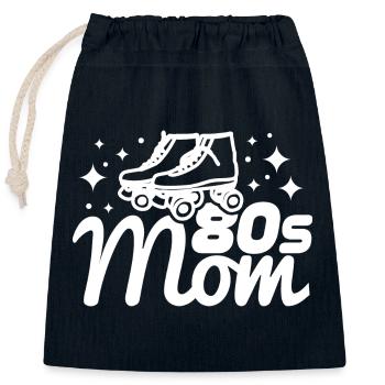 80s mom - Closable cotton gift bag (25x30cm) - navy - Front