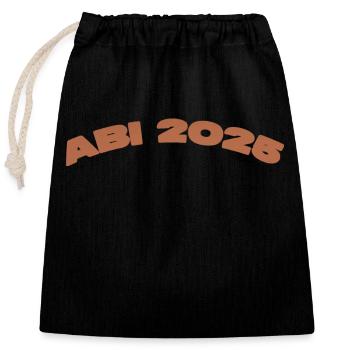 ABI 2025 – Wir lassen’s krachen! 🎉 - Verschließbarer Geschenkbeutel aus Baumwolle (25x30cm) - Schwarz - Vorne