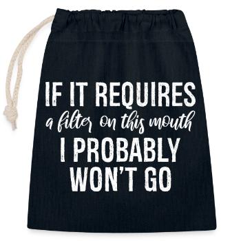 If it requires a filter on this mouth, I probably - Closable cotton gift bag (25x30cm) - navy - Front