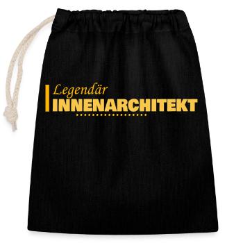 Architecte - Sac cadeau en coton avec cordon (25 x 30 cm) - noir - Devant