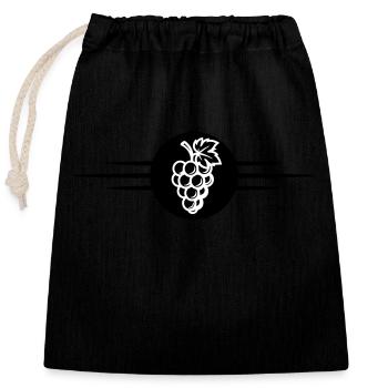 Grapes Fruit - Closable cotton gift bag (25x30cm) - black - Front