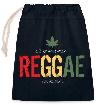 Rock Reggae Disco Punk Music Vêtements - Sac cadeau en coton avec cordon (25 x 30 cm) - bleu marine - Devant