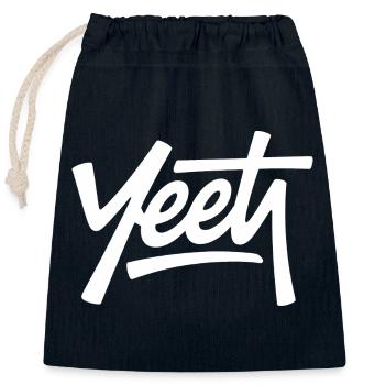 Yeet - Funny Gen Alpha Memes - Closable cotton gift bag (25x30cm) - navy - Front