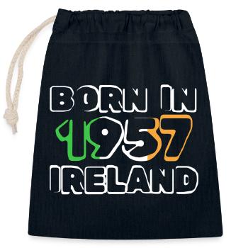 Irlande 1957 - Sac cadeau en coton avec cordon (25 x 30 cm) - bleu marine - Devant