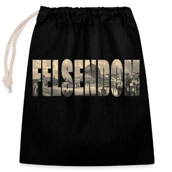 Dôme du Rocher à l'époque ottomane - Sac cadeau en coton avec cordon (25 x 30 cm) - noir - Devant