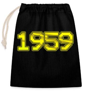 1959 - Closable cotton gift bag (25x30cm) - black - Front