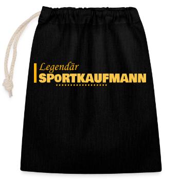 Assistant(e) de gestion sportive en tant que profession - Sac cadeau en coton avec cordon (25 x 30 cm) - noir - Devant