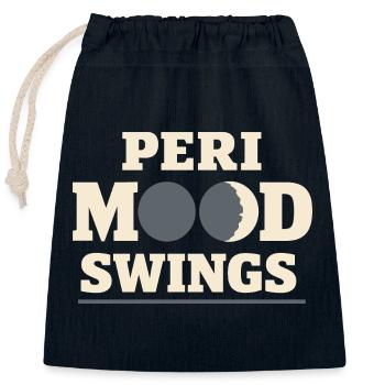 Perimenopause Humor Perimenopause - Verschließbarer Geschenkbeutel aus Baumwolle (25x30cm) - Navy - Vorne
