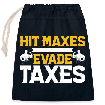 Power Temple Style: Max-Power Humor - Closable cotton gift bag (25x30cm) - navy - Front