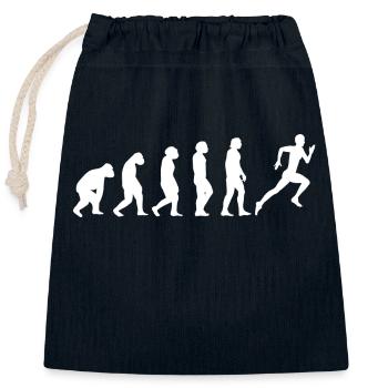 Sprinten laufen fit joggen Cardio Evolution rennen - Verschließbarer Geschenkbeutel aus Baumwolle (25x30cm) - Navy - Vorne