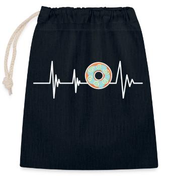 Rettungsleine und Donut - Verschließbarer Geschenkbeutel aus Baumwolle (25x30cm) - Navy - Vorne