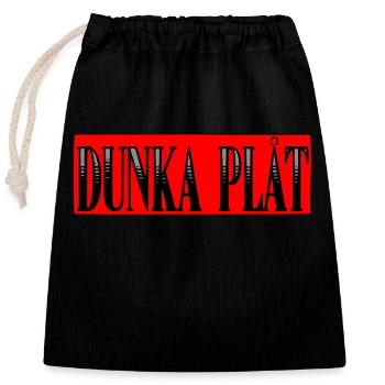 Dunk sheet metal - Closable cotton gift bag (25x30cm) - black - Front
