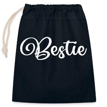 Bestie beste Freundin Freunde fürs Leben Zuneigung - Verschließbarer Geschenkbeutel aus Baumwolle (25x30cm) - Navy - Vorne