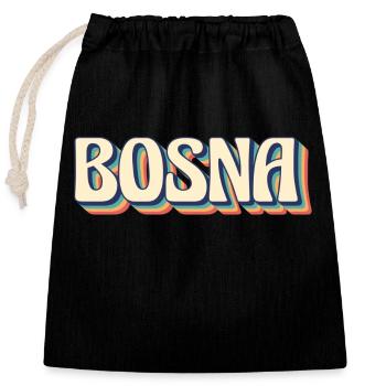 Balkan dad bosnia serbia croatia montenegro kosovo - Closable cotton gift bag (25x30cm) - black - Front