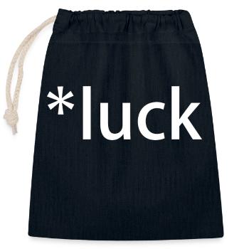Luck St Patricks Day - Closable cotton gift bag (25x30cm) - navy - Front
