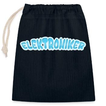 Électronicien en tant que technicien en électronique - Sac cadeau en coton avec cordon (25 x 30 cm) - bleu marine - Devant