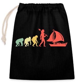 Evolution Boating Paddle Boat - Closable cotton gift bag (25x30cm) - black - Front