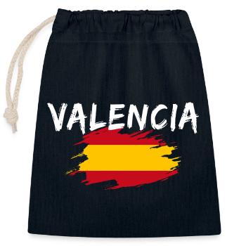 Valencia, Spain - Closable cotton gift bag (25x30cm) - navy - Front
