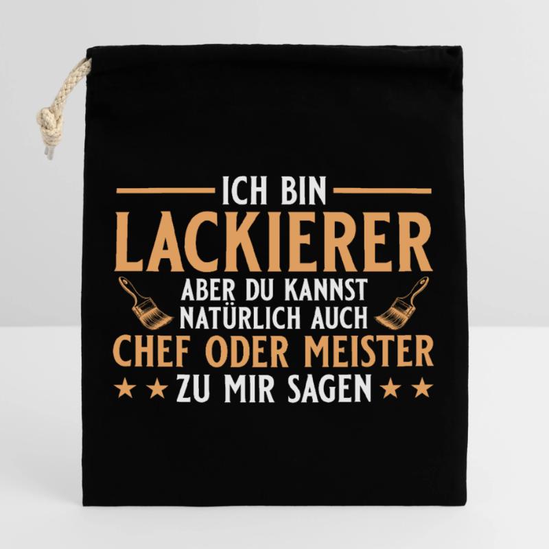 Maler Handwerker Chef oder Meister - Lackierer Verschließbarer Geschenkbeutel aus Baumwolle (25x30cm)