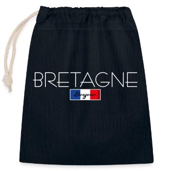 BRITTANY FRANCE HOLIDAY SUMMER PARTY (w) - Closable cotton gift bag (25x30cm) - navy - Front