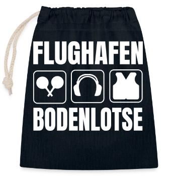 Flughafen Bodenlotse Marshaller Beruf Luftfahrt - Verschließbarer Geschenkbeutel aus Baumwolle (25x30cm) - Navy - Vorne