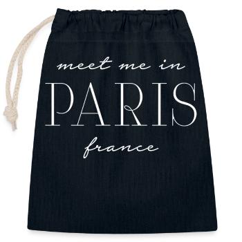 City of Love Paris T-Shirt - Closable cotton gift bag (25x30cm) - navy - Front
