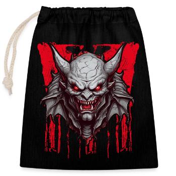 SP Devil 02 Shirt 02 - Verschließbarer Geschenkbeutel aus Baumwolle (25x30cm) - Schwarz - Vorne