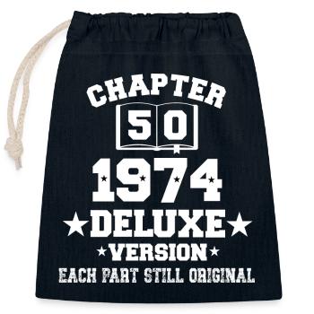 Chapter 50 1974 Deluxe Version Birthday fun - Closable cotton gift bag (25x30cm) - navy - Front