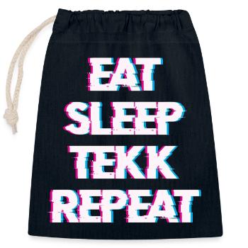 Hardtekk Tekk - Closable cotton gift bag (25x30cm) - navy - Front