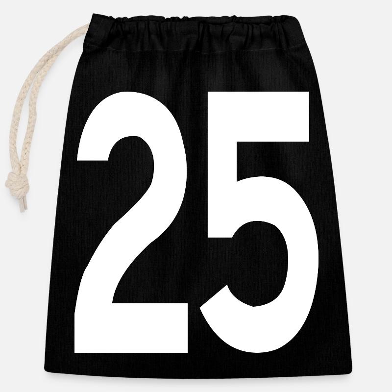 Friendly Beginnings 25 - Closable cotton gift bag (25x30cm) - black