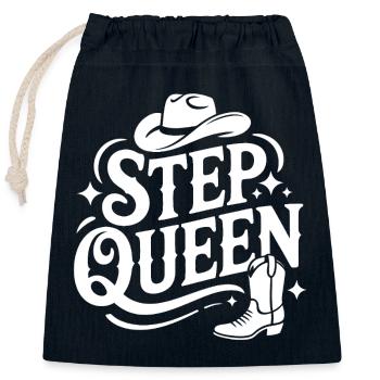 Step Queen Western Line Dance - Closable cotton gift bag (25x30cm) - navy - Front