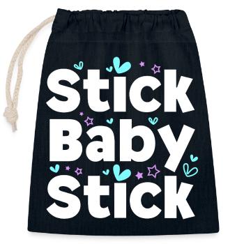 Embryo Transfer Day Fetus - Closable cotton gift bag (25x30cm) - navy - Front