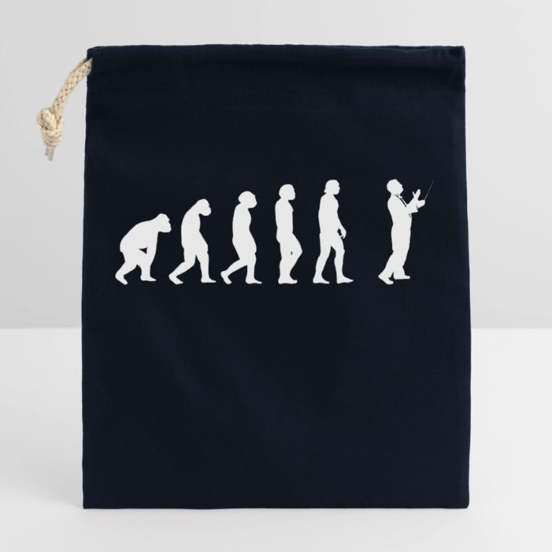 Dirigenten Musiker Band Evolution Dirigent Musik Verschließbarer Geschenkbeutel aus Baumwolle (25x30cm)