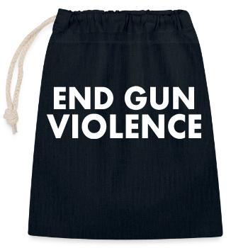 End gun violence - Verschließbarer Geschenkbeutel aus Baumwolle (25x30cm) - Navy - Vorne